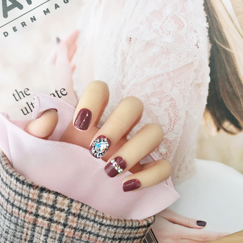Новые изящные накладные ногти невесты с дизайном милые декорированные накладные ногти японские красивые 24 шт женские накладные ногти для ногтей