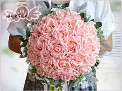 Свадебные букеты Искусственные аксессуары для подружек невесты Свадебный букет розы держатель Свадебные цветы D418
