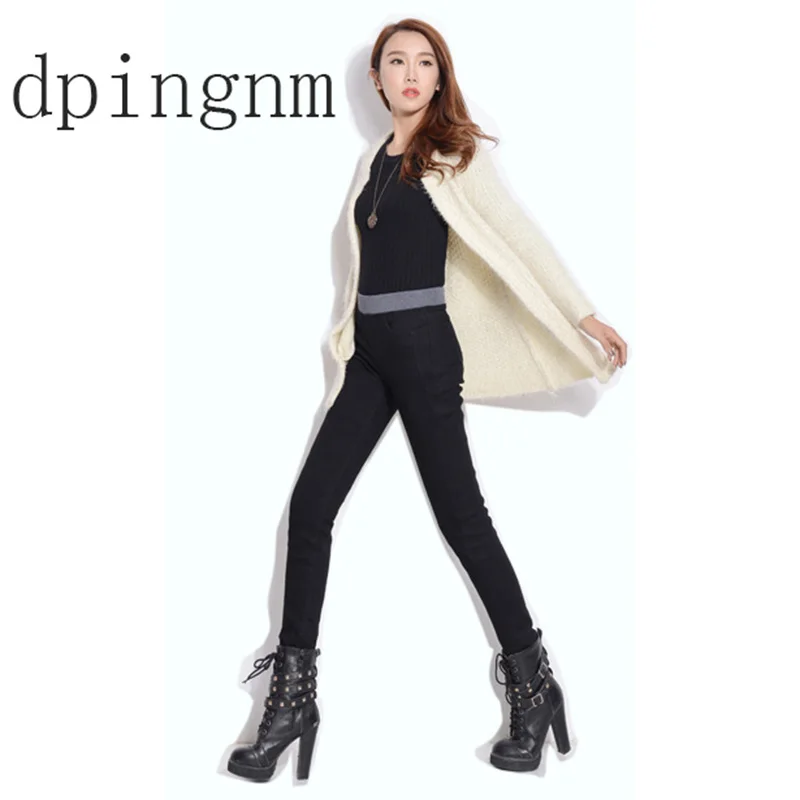 

New 2018 Winter Women Pants Warm Plus Thick Velvet Pants Elegant Slim Mid Waist Stretch Pencil Pants Plus Size Female Trousers