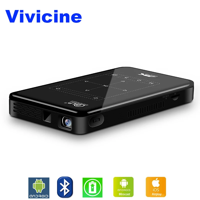 Vivicine 4K мини-проектор, Android Bluetooth, аккумулятор 4000 мАч, поддержка Miracast Airplay портативный мобильный проектор видеопроектор Vivicine 4K мини-проектор, Android Bluetooth, аккумулятор 4000 мАч, поддержка Miracast Airplay портативный мобильный проектор видеопроектор