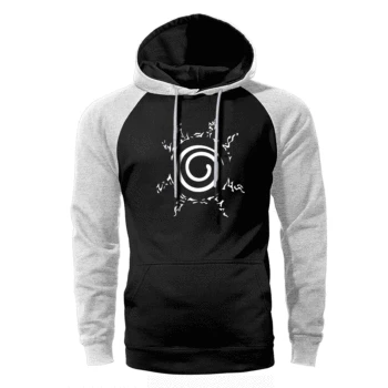 

Japan Anime Naruto Uzumaki Hoodie Men Hipster Raglan Streetwear Hooded Sweatshirts 2019 Spring Autumn Fleece Loose Sportswear