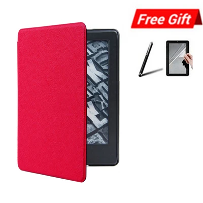 ZGPAX умный кожаный чехол-Обложка для Amazon Kindle Paperwhite 4 6 ''10. Магнитный чехол для чтения 6 дюймов+ пленка+ стилус A2 - Цвет: Красный