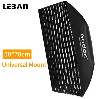 

Godox 50x70cm 20"x27" Honeycomb Grid Softbox with Universal Mount for K-150A K-180A E250 E300 300SDI Studio Flash Strobe