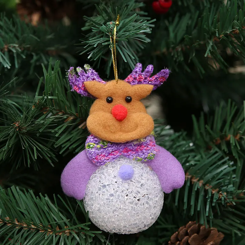 New Year Christmas Decoration for Home accessories Glowing EVA Snowman Nightlight Snowman Christmas Tree gifts Navidad Natal (9)