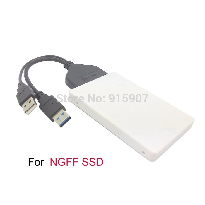 Чехол для жесткого диска с USB 3 0 на SATA 22pin M.2NGFF PCI-E 2LANE SSD белый чехол внешним