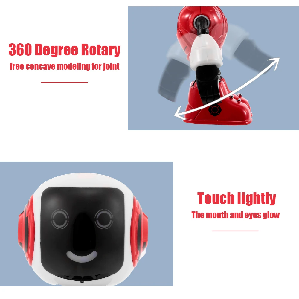 99611 Радиоуправляемый мини-робот, умный робот с сенсорным управлением, DIY моделирование разговора, светодиодный светильник, радиоуправляемые игрушки, держатель для телефона, подарок для детей