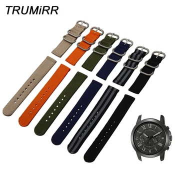 

Nylon Watchband Zulu Strap for Fossil Q Tailor Gazer Founder Wander Crewmaster Grant Marshal Nate Watch Band Wrist Belt Bracelet