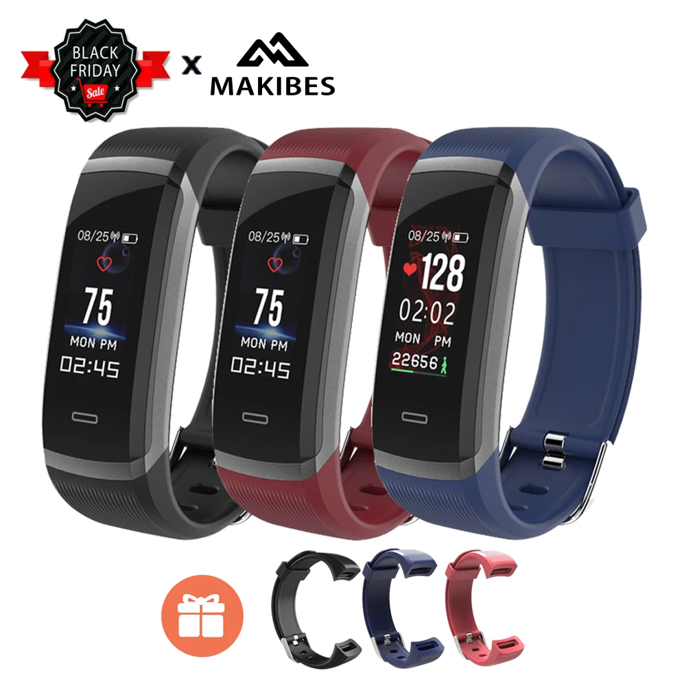 

[STOCK] Makibes HR3 Colorful Screen Smart Bracelet Always-on heart rate monitor IP67 Health Tracker Wristband for Android iOS