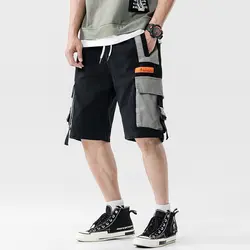 Новый летний Для мужчин тренажерный зал бег короткие брюки однотонный просторный Повседневный тренировки мужские шорты Карго Multi-карман