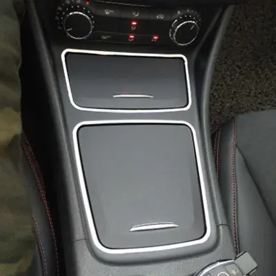 

Center Console Storage Box Ashtray Frame Decoration Cover Trim For Mercedes Benz CLA C117 GLA X156 A class W176 Aluminium alloy