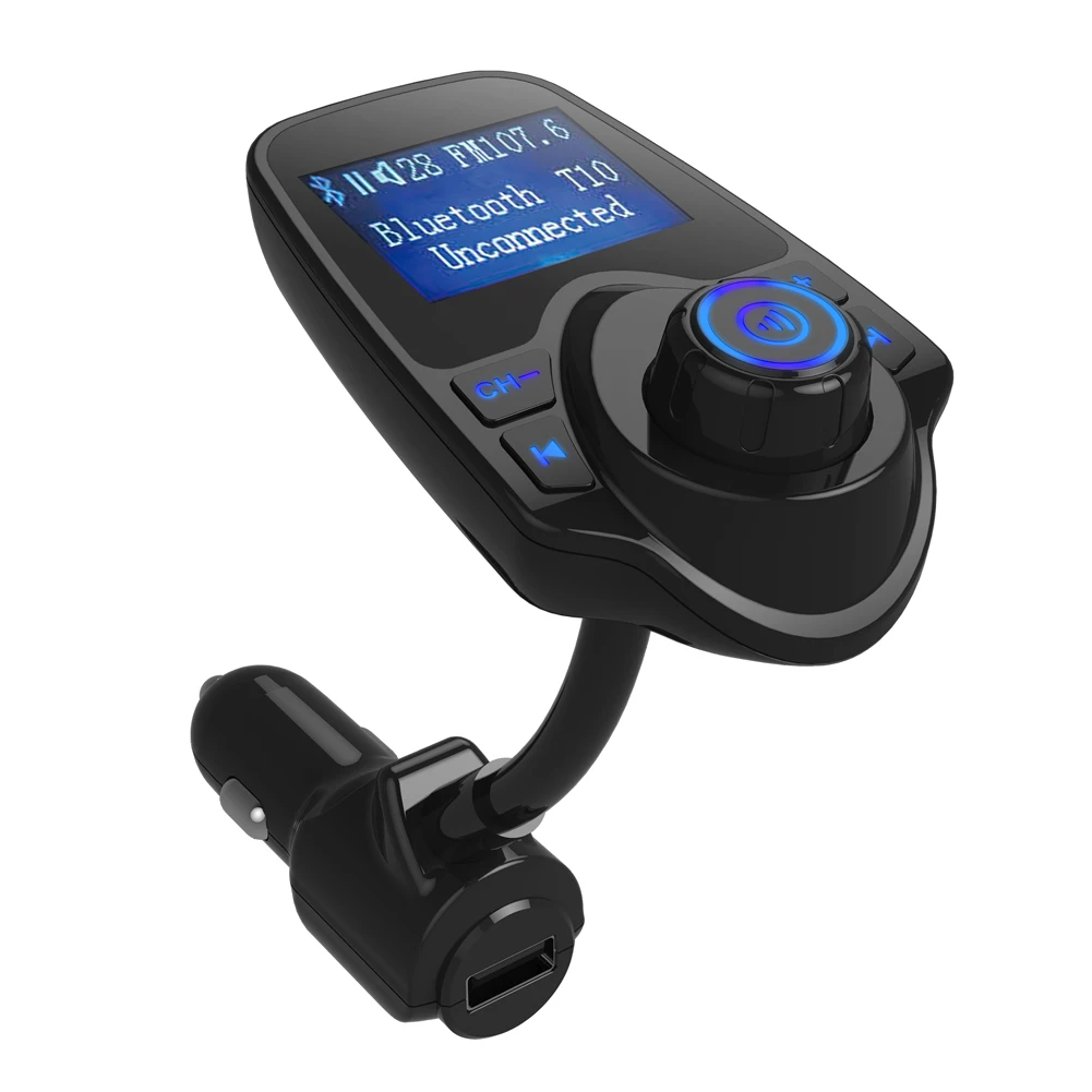 

1Pcs Bluetooth Car Kit Wireless Fm Transmitter Radio Adapter FM Modulator Handsfree Music Mp3 Usb Player Audio For Phones New