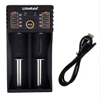 

liitokala USB lii-202 Charging 5V 2A 18650/26650/16340/14500/17355/18490 Micro USB Battery Smart Charger lithium NiMH battery