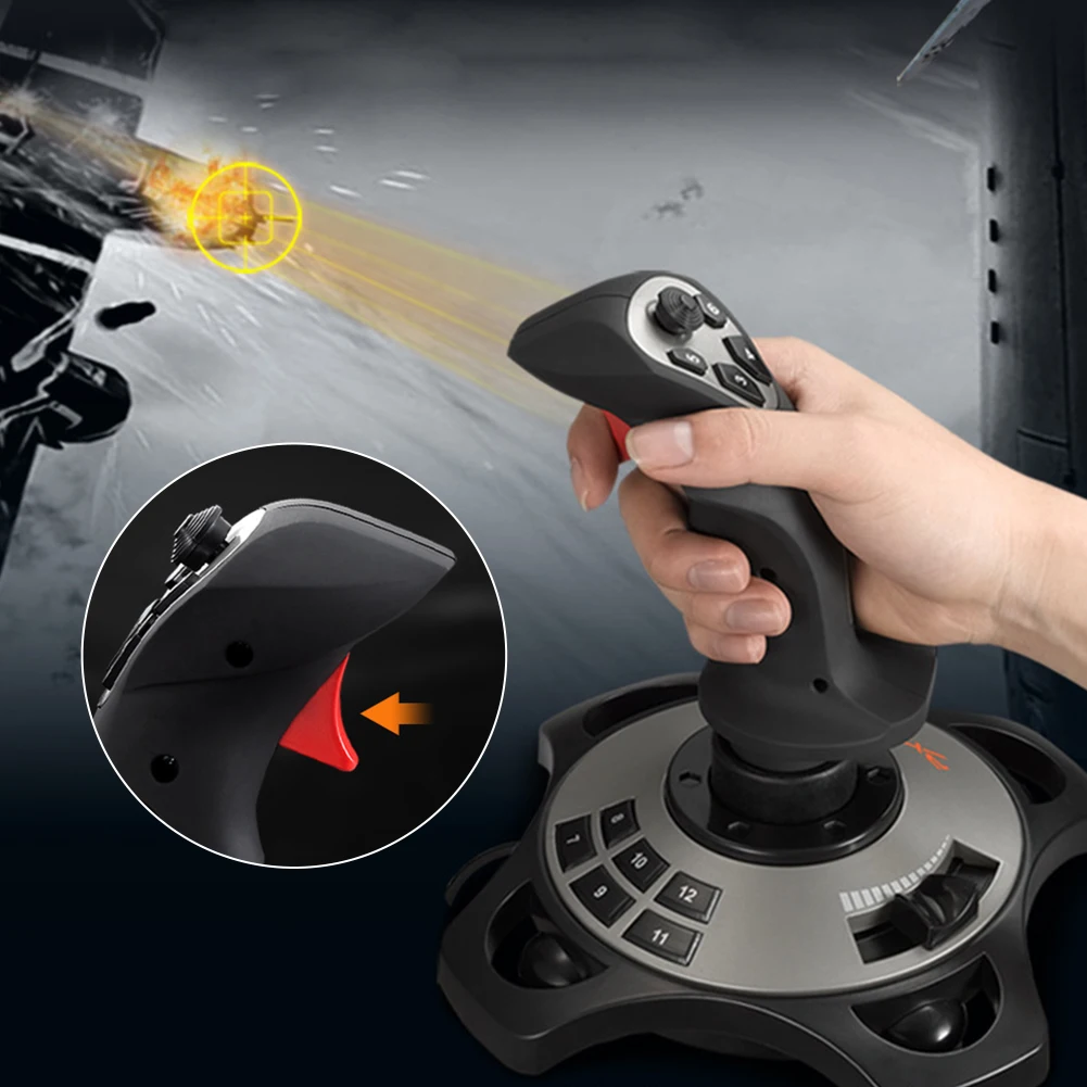 

Practical Gift Flying Game Fixed Professional Wired Controller Durable Reliable Gaming Accessories 4 Axles Joystick Simulator