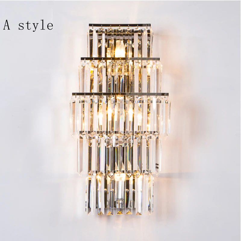 الحديثة جدار تركيبات إضاءة الحمام الغرور الإضاءة كريستال الشمعدان الجدار أضواء لغرفة المعيشة الداخلية إضاءة المنزل تزيين الحديثة جدار تركيبات إضاءة الحمام الغرور الإضاءة كريستال الشمعدان الجدار أضواء لغرفة المعيشة الداخلية إضاءة المنزل تزيين