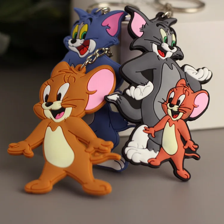 

IVYYE 1PCS Tom and Jerry Style Anime Key Chain PVC Figure Morty Keyring cute Toy Keychain Keyholder Birthday Gifts Unisex NEW