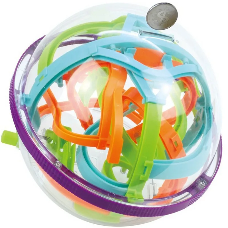 

3D Magic Coin Maze Ball Intellect Ball Saving Pot Money Box Children Educational Toy Orbit Intelligence Christmas New year Gift