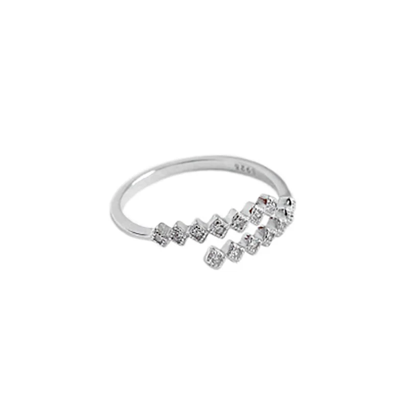 SHANICE/уникальное студенческое 925 пробы Серебряное модное простое регулируемое кольцо с открытым носком для женщин модное кольцо с фианитами