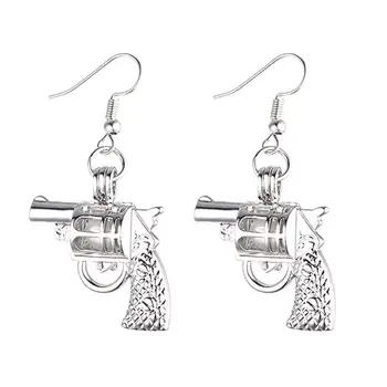 

HENGSHENG Handgun/Gun/Pistol Cage Drop Earrings Women Locket Unique Dangle Earrings