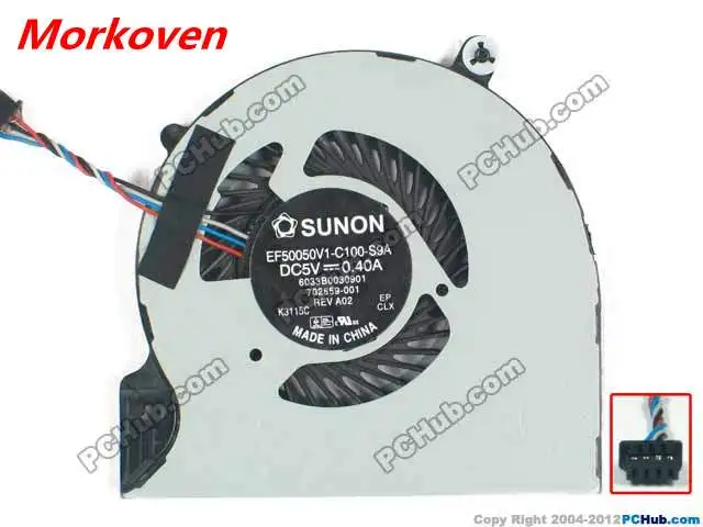 

laptop cooler CPU Cooling Fan For HP EliteBook 9470 9480 9480M 9470M 702859-001 6033B0030901 702859-001 EF50050V1-C100-S9A