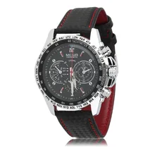 MEGIR 2017 Nuevos Deportes Relojes de Cuarzo para Los Hombres Ocasionales de LA PU de Cuero Casual de Negocios Reloj de Cuarzo Hombre Reloj Relogio masculino