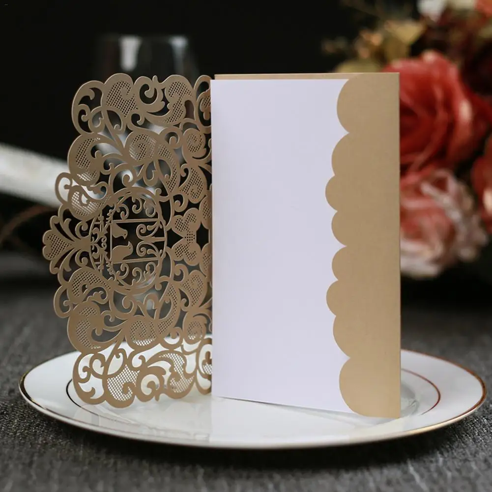  10PCS/Pack Innovative Wedding Invitation Cards Elegant Festival Business Party Invitation Card Holl - 32922579820