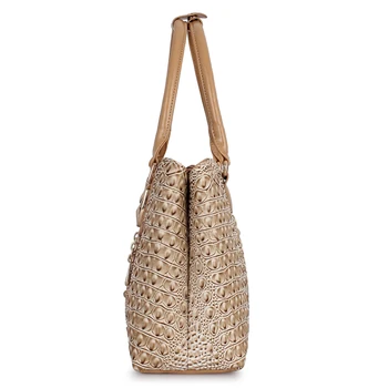 ZMQN Crocodile Leather Handbags 2