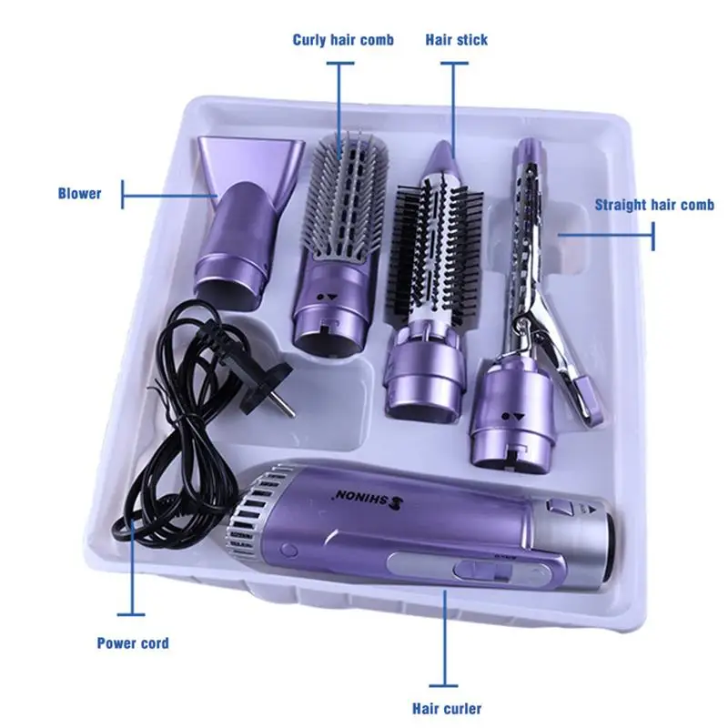 

4 in1 Multifunctional 900W Straight Hair Comb Curly Hair Comb/Stick Dryer Hairs Styling Tools Hot Air Combs