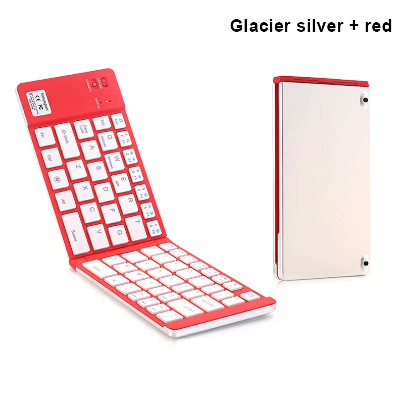

Bluetooth Keyboard Double Folding Aluminum Alloy For Android IOS Mobile Phone PC ND998