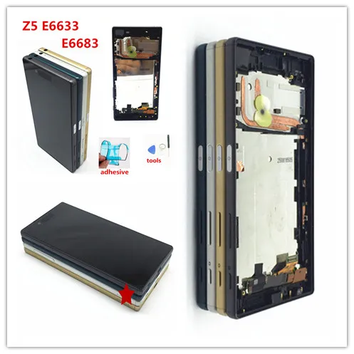 

For Sony Xperia Z5 E6633 E6683 LCD Display Touch Screen Digitizer Assembly with Frame Dual card 1920*1080 For 5.2" Sony Z5 LCD