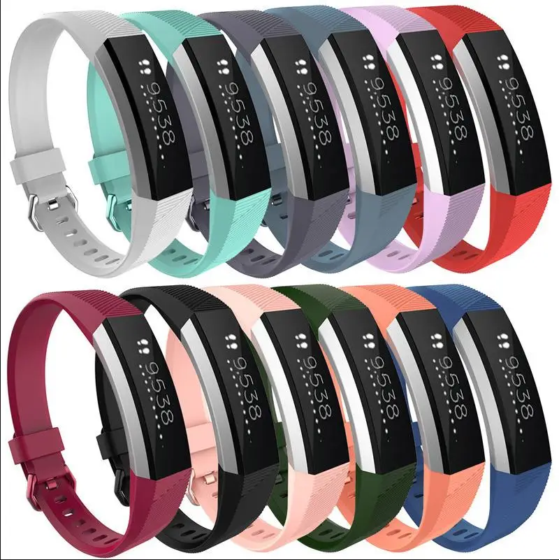 Luxury Silicone Classic Wrist Band font b Watch b font Strap For Fitbit Alta HR Heart