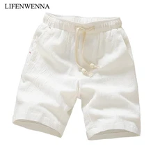 Повседневное хлопковые шорты Для мужчин Летняя Мода Твердые Прохладный Для мужчин s Пляжные шорты кулиска на талии шорты-бермуды Для мужчин плюс Размеры 4XL 5XL