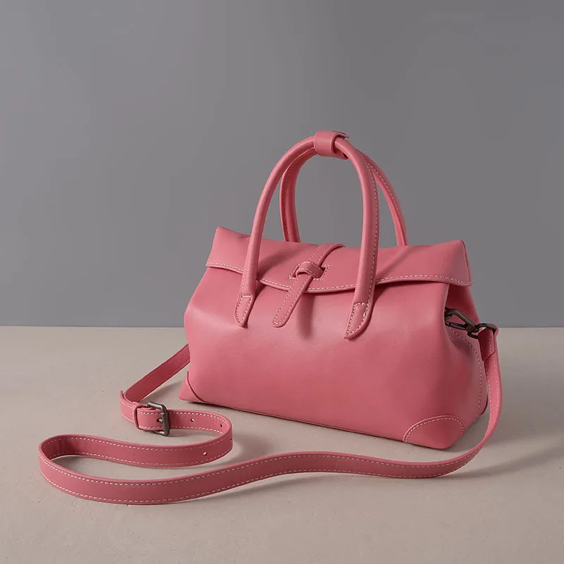 

The new leather cross section square lychee handbag handbags European and American fashion commuter first layer of leather shoul