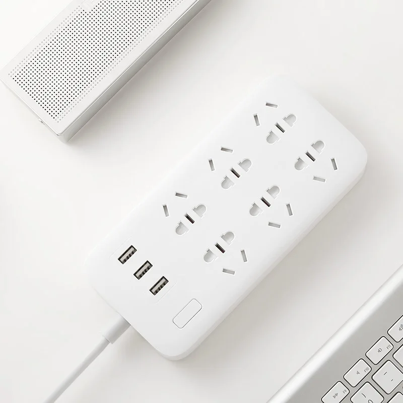 Дешево Оригинальный Xiaomi Smart мощность полосы 2.1A быстрой зарядки 3 USB расширители Plug 6 Стандартный гнездовой адаптер США Великобритания ЕС AU
