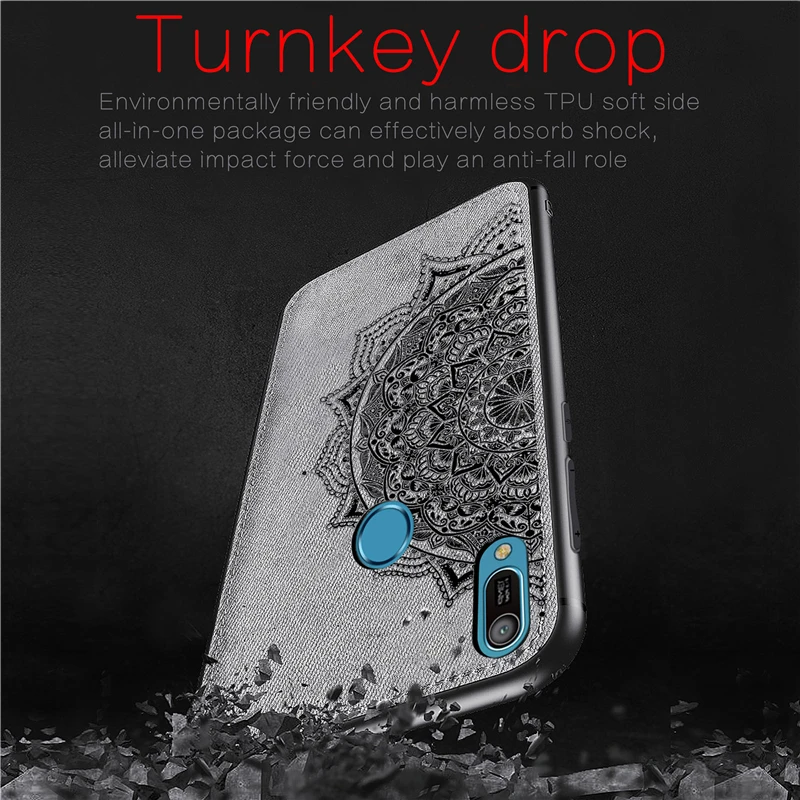 Чехол с 3D цветами HATOLY для huawei Y6 2019 мягкий силиконовый чехол Honor 8A краями Жесткий из