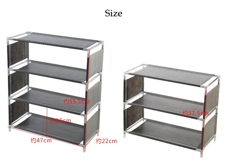 Стеллаж для обуви из нетканого материала обувной органайзер для хранения на полке 3/4/5 ярусов стойка полки для обуви шкаф экономии пространства легко Применение