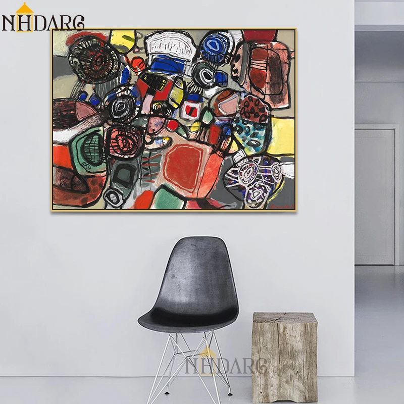 

Cornell Un Abstract Style Posters and Prints Canvas Art Painting Wall Picture for Living Room Classic Modern Abstract Home Decor