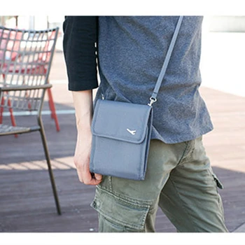 

RUPUTIN Women Messenger Passport Cover Travel Wallet Men's Messenger Shoulder Bag Card Package ID Holder Security Anti-theft Bag