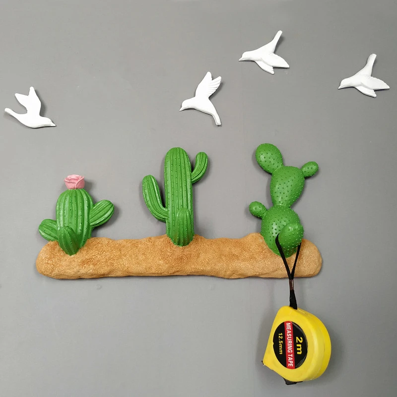 New Arrival Wall Decorative Cactus Hooks Sailboat Hooks Hand Painted