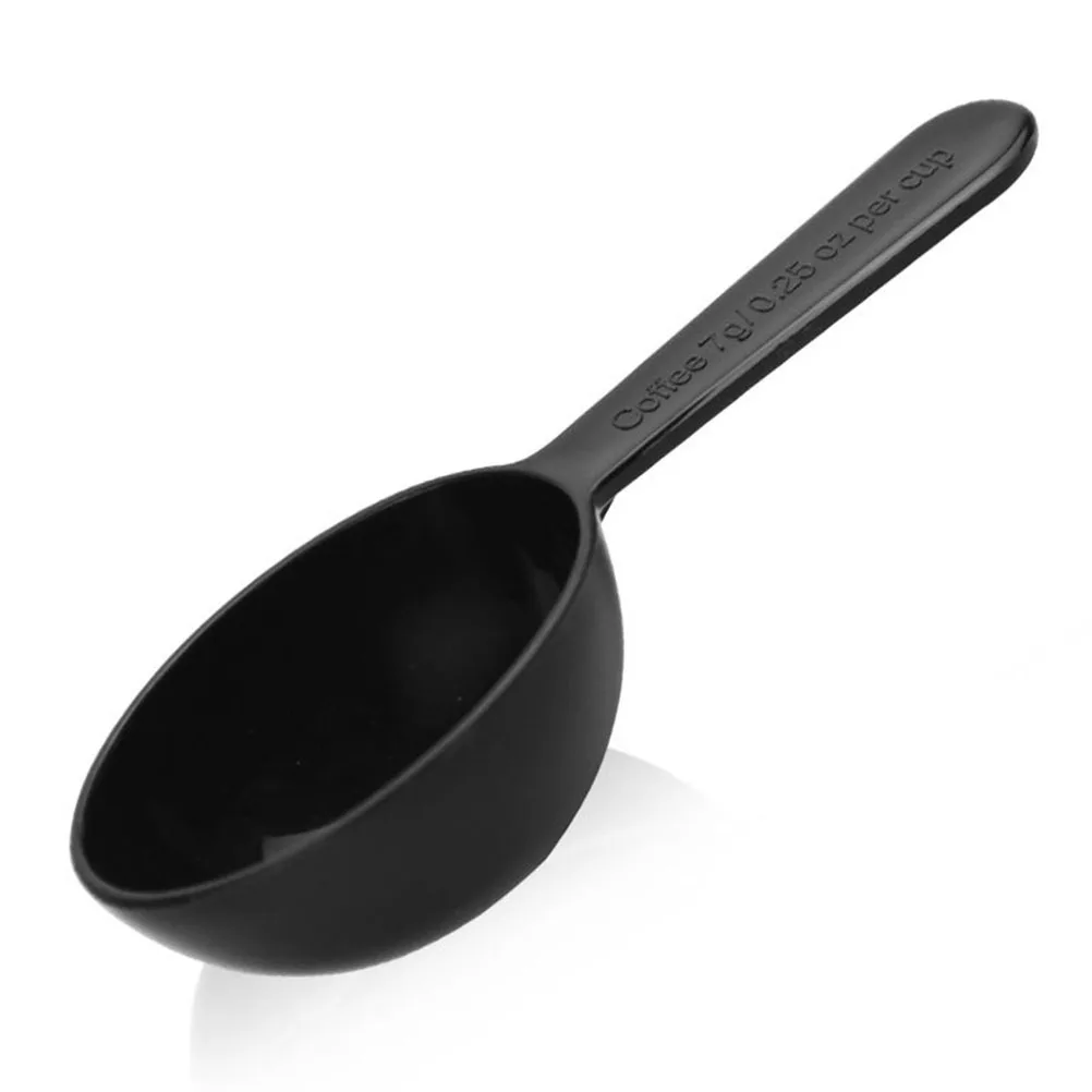 

5Pcs Thicken Coffee Bean Measuring Spoons Useful 7g/0.25oz Measuring Spoons Milk Powder Spoons Kitchen Cooking Tool (Black)