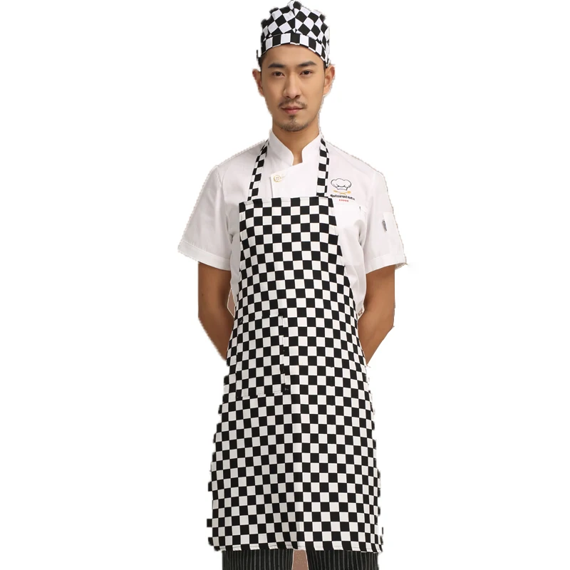 Fashion Kitchen Cooking Chef Apron Cotton Home Restaurant Work Apron For Adult Woman And Man