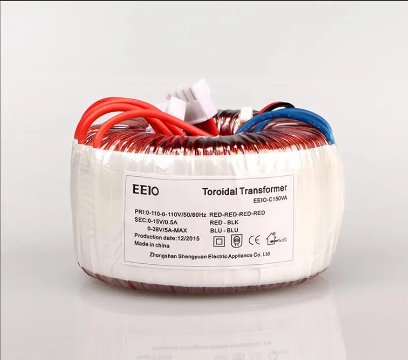 

15V 0.5A 38V 5A tranformer 150VA Toroidal transformer copper custom transformer 110V input power transformer