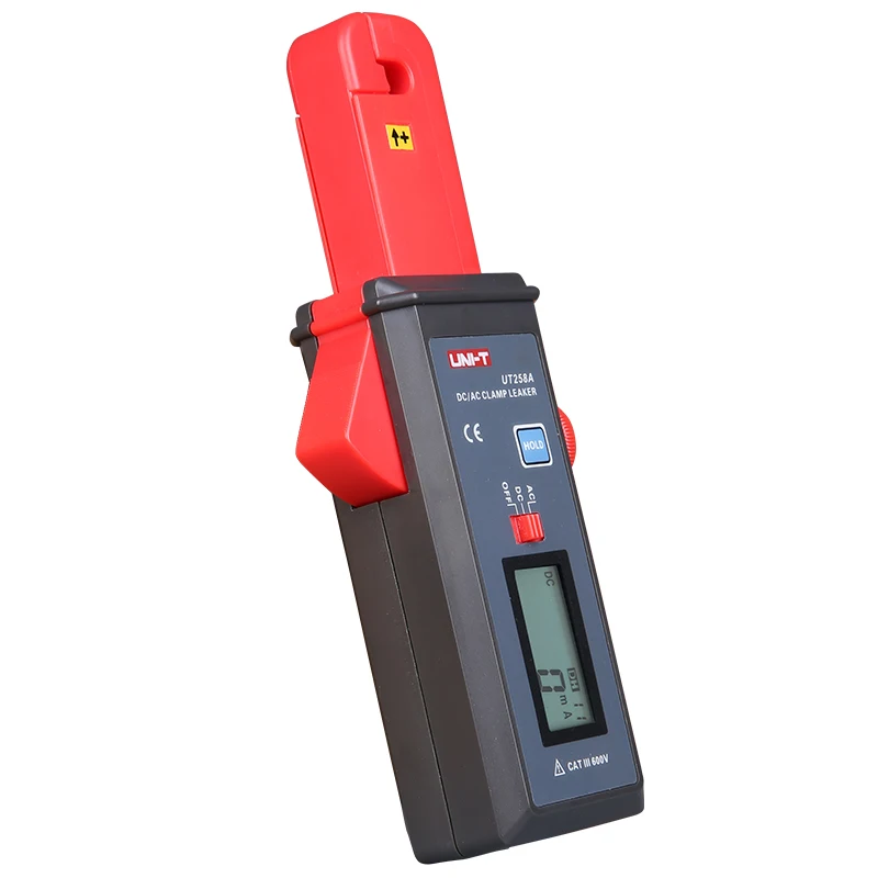 

AC /DC Leakage current clamp meter Uni t UT258A Digital Ammeter 10000 count 0mA/60mA 45HZ/200HZ Zero Adjustment/RS232 Data