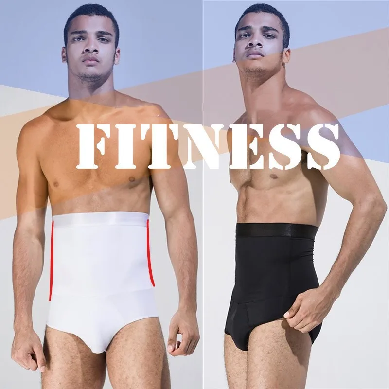 

New Fashion Men High Waist Compression Belly Control Panties Elastic Slimming Abdomen Body Shaper Breathable Butt Lift Underwear