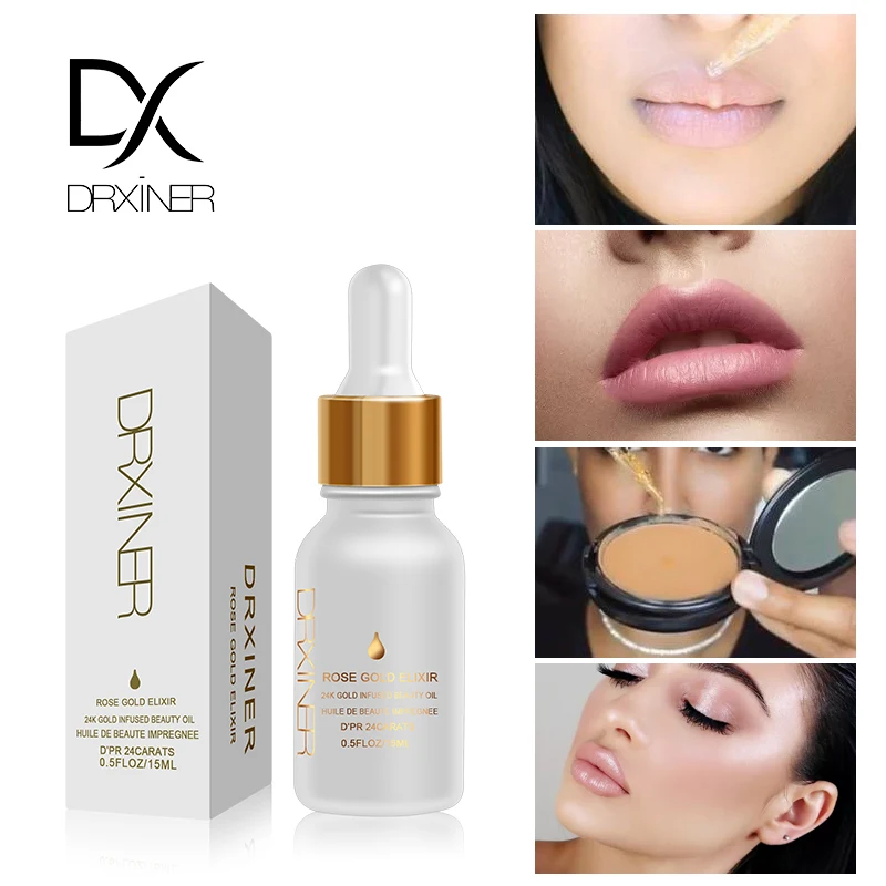 Эликсир Drxiner 24 к из розового золота масло для макияжа эфирное лица перед