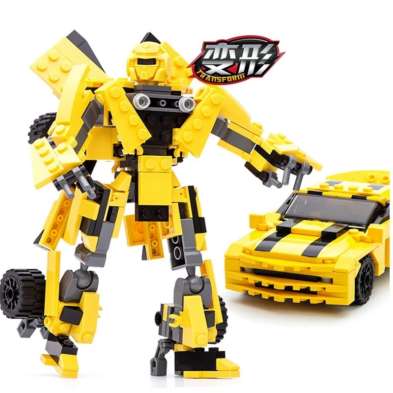 2в1 серия трансформации шмеля строительные блоксовместимы с Legoed развивающие