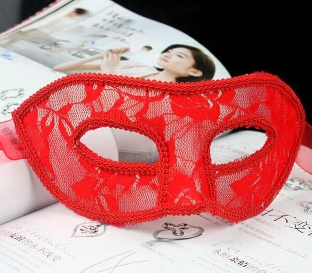 Hirigin Для женщин пикантные черные сапоги Кружево маска для глаз Маски для вечеринок для маскарада Хэллоуин венецианские костюмы - Цвет: Красный