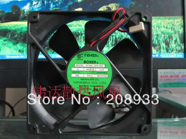 

For NMB 12025 DC 12V 0.74A Dual Ball 4710NL-04W-B50