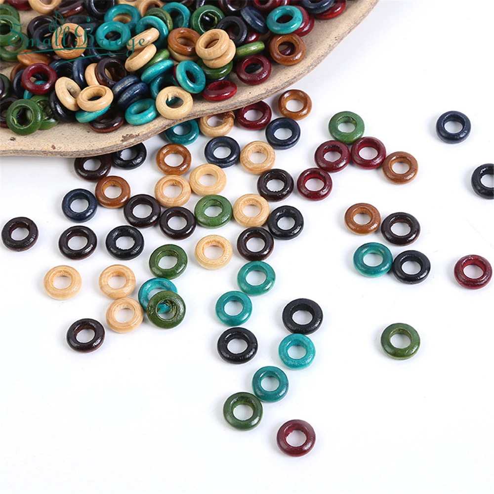 96pcs Large Hole Wooden Beads for Jewelry Making DIY Accessories Dreadlocks Decoration Bead of Loose Spacer Wood Bead Wholesale