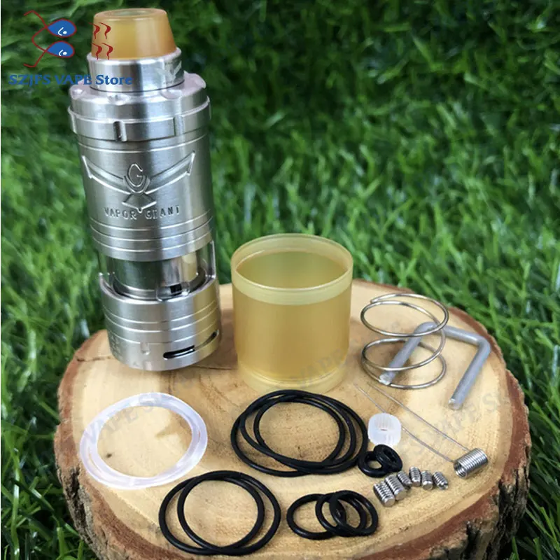 

Vapor Giant v6 S/V5S RTA bottom airflow Single coil Atomizer tank 5.5ML Capacity 23mm 316ss adjustable VS Giant M5 MTL RTA vape