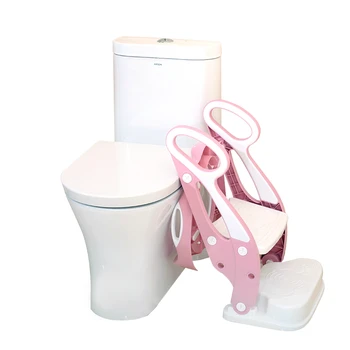 

Baby Toddler Potty Toilet Trainer Safety Seat Chair Step with Adjustable Ladder Infant Toilet Training Non-slip Folding Seat